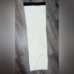 Meshki Black and White Ribbed Knit Skirt